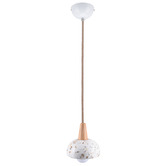 Braxton Home Yani Beech Wood &amp; Terrazzo Pendant Light