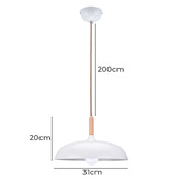 Braxton Home Bambi Beech Wood &amp; Metal Pendant Light