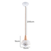 Braxton Home Yani Beech Wood &amp; Terrazzo Pendant Light