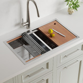 Braxton Home Orly Double Stainless Steel Kitchen Sink &amp; Accessories Package