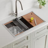 Braxton Home Orly Single Stainless Steel Kitchen Sink &amp; Accessories Package