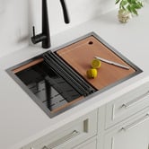 Braxton Home Orly Single Stainless Steel Kitchen Sink &amp; Accessories Package