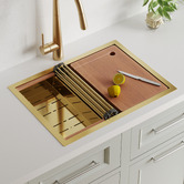 Braxton Home Orly Single Stainless Steel Kitchen Sink &amp; Accessories Package
