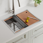 Braxton Home Orly Single Stainless Steel Kitchen Sink &amp; Accessories Package