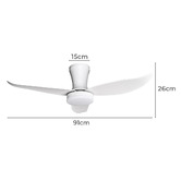 Braxton Home Lorelei 91cm DC Ceiling Fan with LED Light &amp; Remote Control