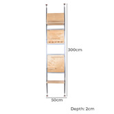 Braxton Home Manon Multifunctional Ladder Shelf with Pegboard Organiser
