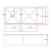 Braxton Home Orly Double Stainless Steel Kitchen Sink &amp; Accessories Package