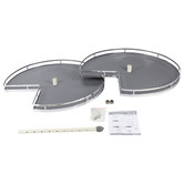 Elite Kitchen Cupboard Carousel 270 degrees Height Adjustable