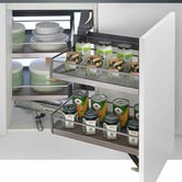 Elite Galley Magic Corner Pull Out Kitchen Storage Right Opening