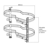 Elite Provedore Swing Out Kitchen Corner Storage Unit Right Opening