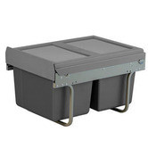Elite Domestique 30L Steel Twin Slide Out Under Sink Waste Bin