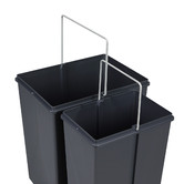 Elite Domestique 30L Steel Twin Slide Out Slim Waste Bin with Door Mount Kit