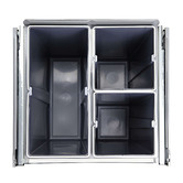 Elite Domestique 68L Steel Triple Slide Out Waste Bin with Door Mount
