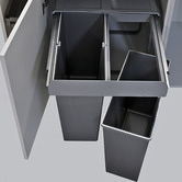 Elite Domestique 68L Steel Twin Slide Out Waste Bin with Door Mount