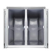 Elite Domestique 68L Steel Twin Slide Out Waste Bin with Door Mount