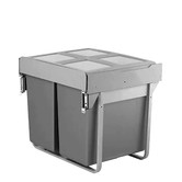 Elite Domestique 90L Steel Twin Slide Out Waste Bin with Door Mount