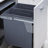 Elite Valet 90L Steel Twin Slide Out Waste Bin