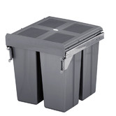 Elite Valet 90L Steel Twin Slide Out Waste Bin