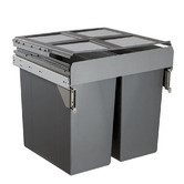 Elite Valet 90L Steel Twin Slide Out Waste Bin