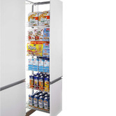 Elite 185-220cm Height-Adjustable Larder Pull-Out Pantry