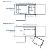 Elite Galley Magic Corner Pull Out Kitchen Storage Right Opening