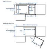 Elite Provedore Magic Corner Pull Out Kitchen Storage Right Opening