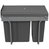 Elite Domestique 30L Twin Slide Out Concealed Waste Bin