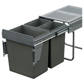 Elite Domestique 40L Triple Slide Out Concealed Waste Bin