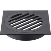 Essential Home Supply 110mm Square Black Floor Waste