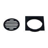 Essential Home Supply 110mm Square Black Floor Waste
