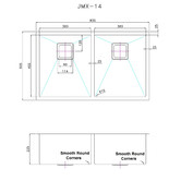 Essential Home Supply 830mm Stainless Steel Kitchen Sink
