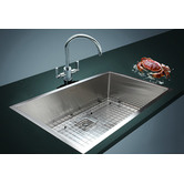 Essential Home Supply Single Silver Stainless Steel Kitchen Sink