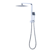 Essential Home Supply Chrome Gooseneck Short Twin Shower