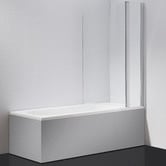 Essential Home Supply Opal Chrome Double Glass Shower Screen