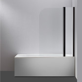 Essential Home Supply Opal Matte Black Glass Shower Screen
