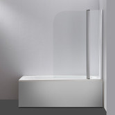 Essential Home Supply Opal Chrome Double Glass Shower Screen