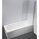 Essential Home Supply Opal Chrome Single Glass Shower Screen