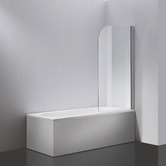 Essential Home Supply Opal Chrome Single Glass Shower Screen