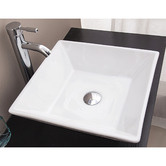 Essential Home Supply 41.5cm White Rectangular Ceramic Basin