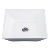 Essential Home Supply 41.5cm White Rectangular Ceramic Basin