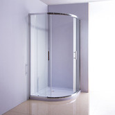 Essential Home Supply Curved Titan Glass Sliding Shower Screen | Temple ...