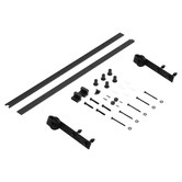 Essential Home Supply Black 200cm Sliding Barn Door Hardware Kit