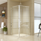Essential Home Supply 106cm Lapis Glass Shower Screen