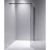 Essential Home Supply Round Framed Amethyst Glass Shower Screen