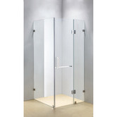 Essential Home Supply Elite Glass Shower Screen with Square Handle