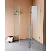 Essential Home Supply Chrome Valor Glass Shower Screen
