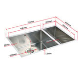 Essential Home Supply Jaco 710mm 1 &amp; &frac12; Stainless Steel Kitchen Sink
