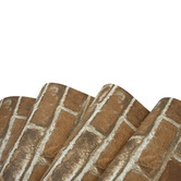 Essential Home Supply Brown Faux Brick Wallpaper