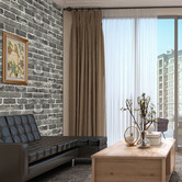 Essential Home Supply Grey Faux Brick Wallpaper