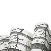 Essential Home Supply White &amp; Grey Birch Tree Wallpaper